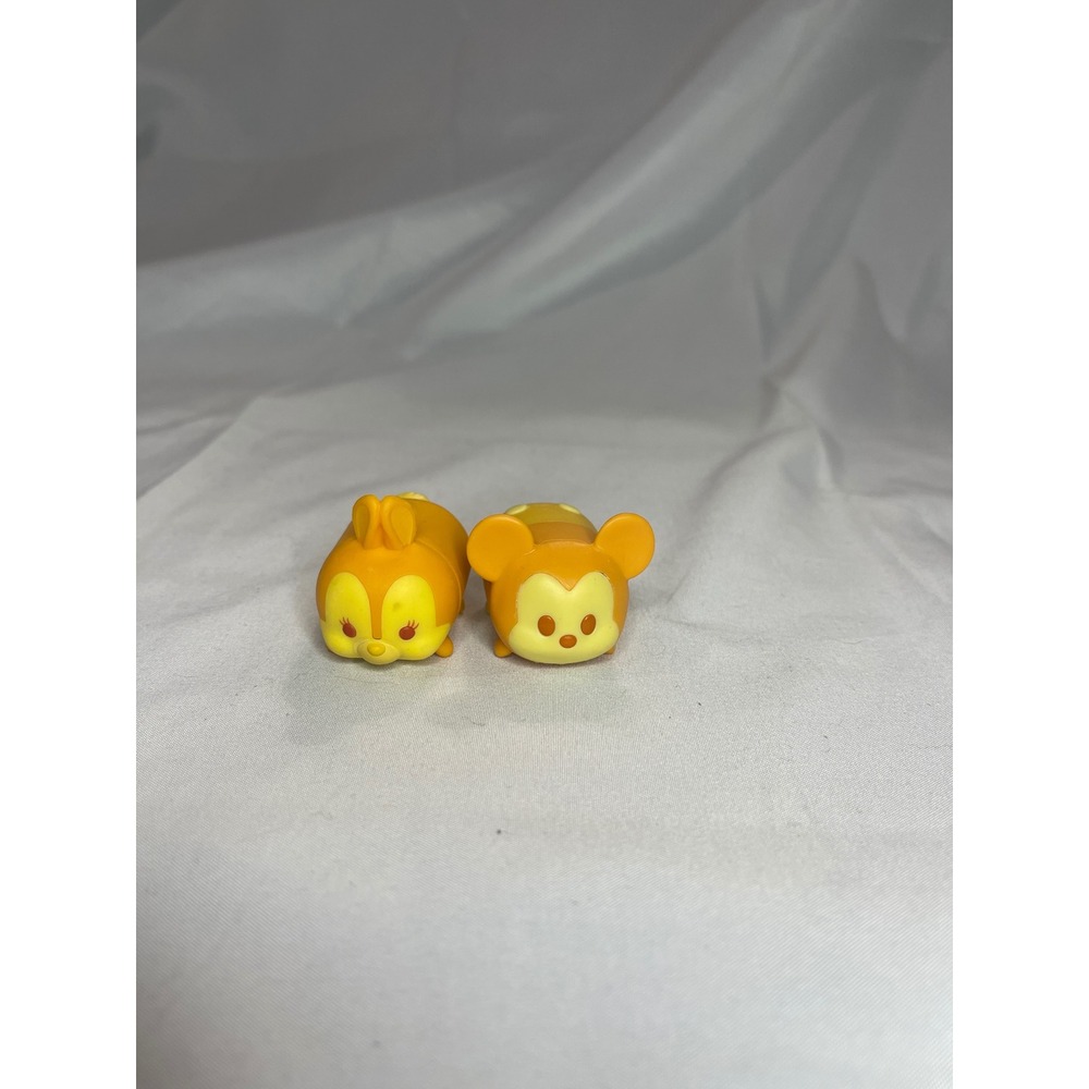 Disney Tsum Tsum Mini Vinyl Figures Miss Bunny Mickey Mouse Yellow Orange 2 Pack